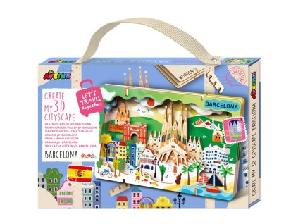 Puzzle vytvorte 3D panorámu mesta - Barcelona