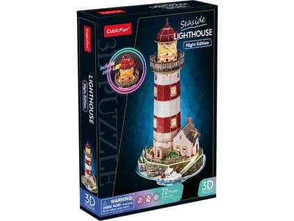 3D puzzle 72 dielikov verzia s lampášom v noci