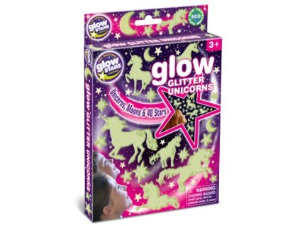 Nálepky s trblietavým jednorožcom Brainstorm