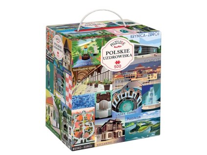 Poľské kúpeľné strediská puzzlelove 500 dielikov