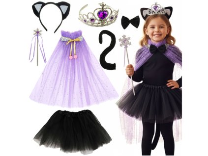 Kostým mačiatka - 7-dielna sada Kruzzel 26474