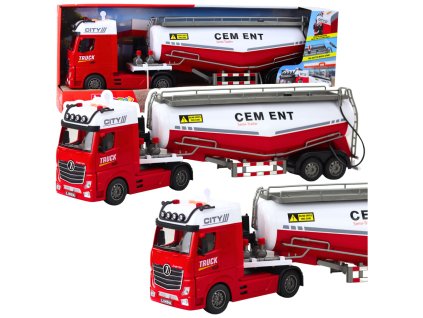 Cisternové vozidlo na cement s funkciou nalievania vody, svetlami a zvukmi