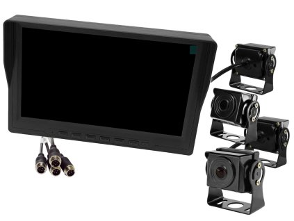 monitor samochodowy lcd 9cali ahd 4pin z funkcja rejestratora 12v 24v oraz 4 kamery ahd nvox ahm6134r s 9cali record i1364