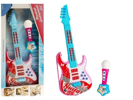Elektrická gitara Mikrofónové struny Toy Pink