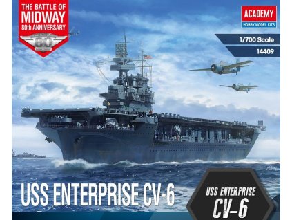 Plastikový model lode USS CV-6 Enterprise Battle of Midway