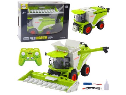 Kombinujte kombajn s kukuričným nástavcom 2 v 1 diaľkovo ovládaným RC parným efektom 2,4G