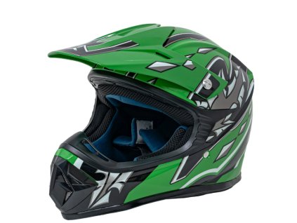 Detská prilba na motorku S – zelená