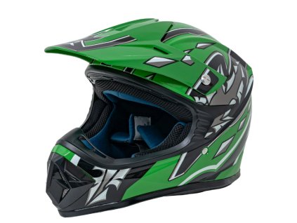 Detská prilba na motorku M – Zelená