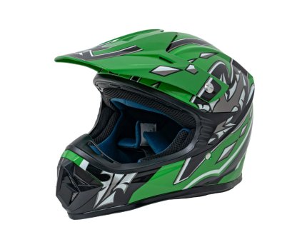 Detská prilba na motorku L – zelená