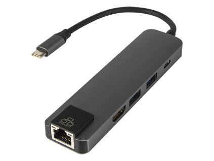 86-060# Sieťový adaptér USB-C hub RJ45 + HDMI K-03"