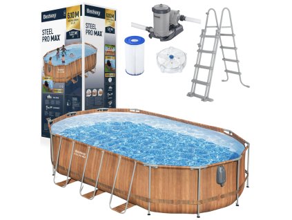Bestway 56719 Záhradný bazén s oceľovým rámom Power 610 x 366 x 122 cm