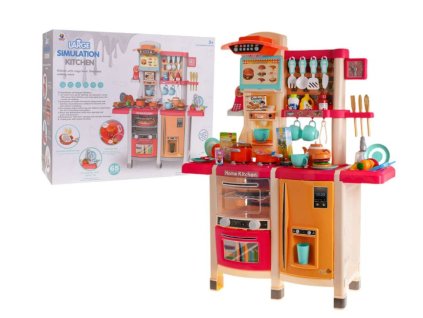 Detská kuchynka s funkciou svetla a zvuku 65 prvkov – ružová