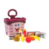 Detský Nákupný Košík 2v1 + potraviny, červený