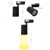 lampa sklepowa led reflektor szynowy jednofazowy czarny 30w 2250 lm swiatlo zimne 6000k inoxx tl bl eco 30w 6000k fs i909 a4