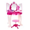 Ružový toaletný stolík s doplnkami