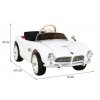 BMW 507 Retro elektrické auto pre deti Biely roadster