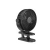 44-505# Stolový ventilátor s klipom 15 cm USB + batéria čierny