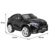 BMW X6M XXL pre 2 deti Čierne SUV + Diaľkové ovládanie + Ekokoža