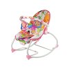 Kolíska, hojdačka, sedadlo, kreslo 2 v 1 Ružový kvet Zvuky Vibrácie