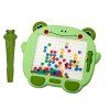 Vzdelávacia magnetická tabuľa, podložka s perom a žabou, puzzle so zelenými korálkami