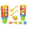 Sada hračiek na piesok, veľké mlynčeky, vedrové formy, farebné