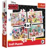 Puzzle - 4 v 1 (12, 15, 20, 24) - Minnie s kamarátmi - Disney Minnie - Trefl 34355