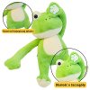Plyšová žaba s magnetmi zelená 23 cm
