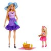 Rodina a priatelia sestry bábiky Barbie na pikniku