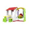 Záhradný domček s hojdačkou a sedením 3v1 - zelený