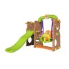 Záhradná šmykľavka s hojdačkou a basketbalom 3v1 - Medvedík hnedá