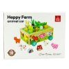 Drevená vzdelávacia hračka Magnetický triedič červov Happy Farm