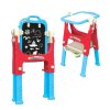 Vzdelávacia tabuľa 5 v 1 so stoličkou, multifunkčné príslušenstvo, modrá