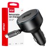 Autonabíjačka s výsuvným káblom typu C + USB-C 12V 24V 60W amio-04368