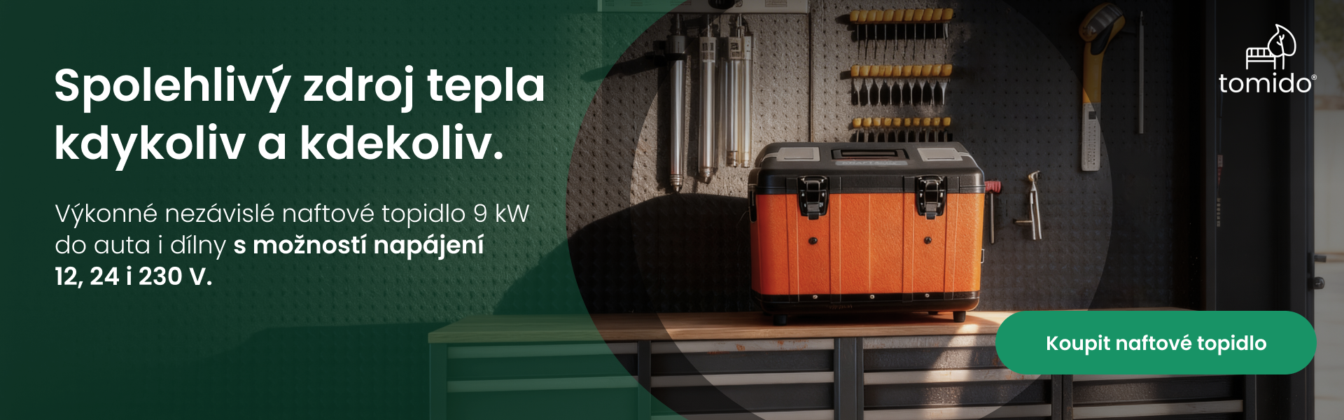 Nezávislá topidla do dílny a domácnosti najdete na tomido.cz