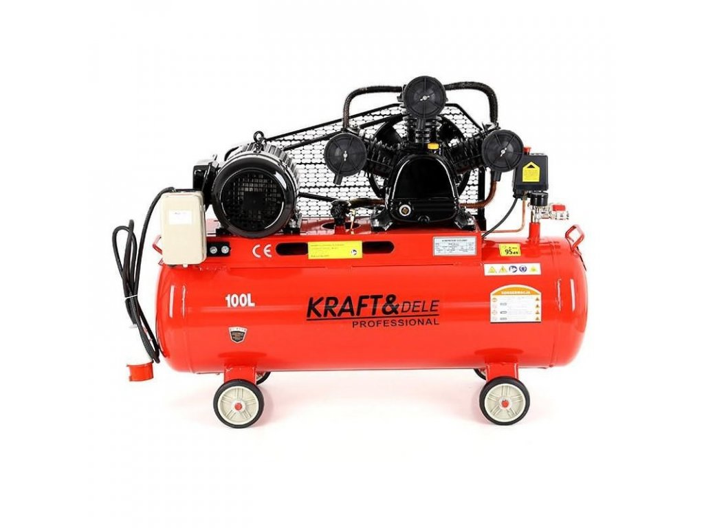 Compresor aer cu ulei + regulator 100L 3V 400V 8 bari 650l/min KD405 1