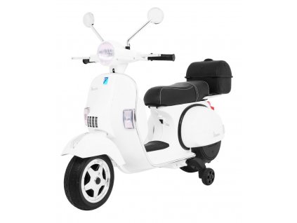 Dětská elektrická motorka Vespa bílá 1