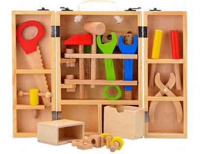 Dřevěné nářadí v kufříku 1