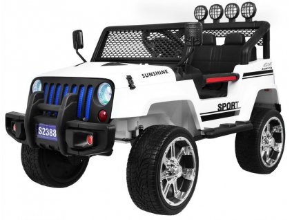 Ramiz Jeep Raptor 4x4, kožená sedačka, 2 místné bílé 1