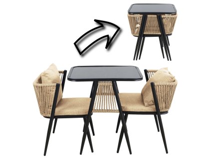 Set zahradního nábytku Korfu béžové