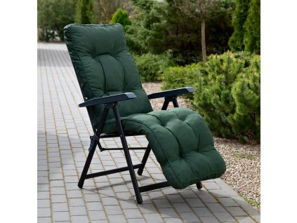 Polohovací zahradní křeslo s podnožkou Lena Plus Black Edition H024 32IB PATIO