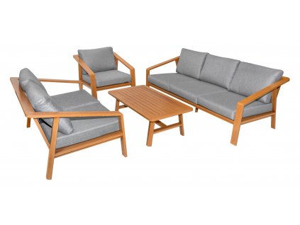 Hliníkový zahradní nábytek (dvě pohovky + křeslo + stůl)