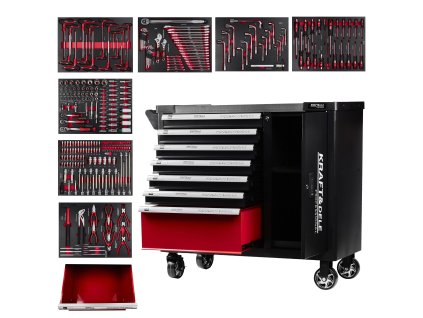 Dílenský vozík s nářadím 299 ks KD1068 37
