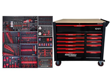 Dílenský vozík s nářadím, 541 prvků KD1071