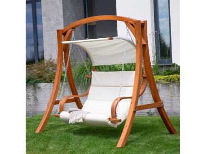 Krémová zahradní houpačka Larice PATIO