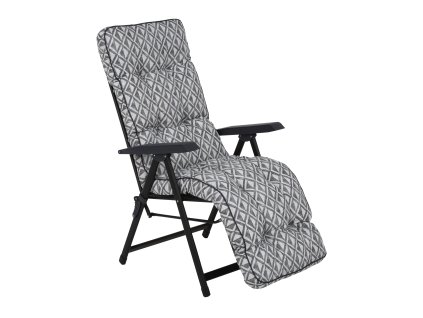 Polohovací zahradní křeslo s podnožkou Lena Plus Black Edition H039-06PB PATIO