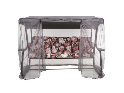 Zahradní houpačka s moskytiérou a s bočními stolky Celebes Plus Black Edition A101-02PB PATIO
