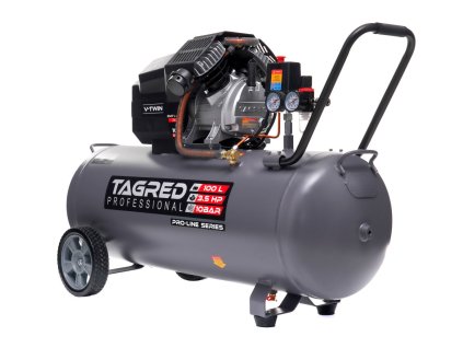 Olejový dvoupístový kompresor 100L, 10 bar TA367 2