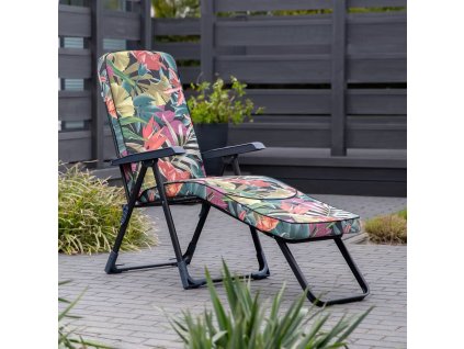 Polohovací zahradní lehátko Modena Square Black Edition G052-23IB PATIO