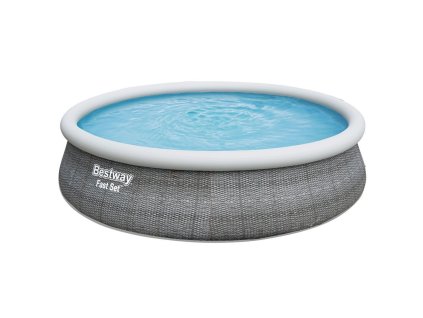 Nadzemní bazén s límcem a příslušenstvím Fast Set Gray 457 x 107 cm BESTWAY