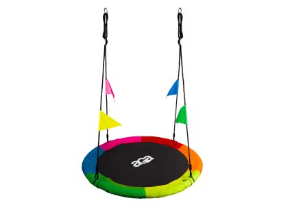 k16146 aga zavesny houpaci kruh 90 cm sestibarevny s vlajkami 1